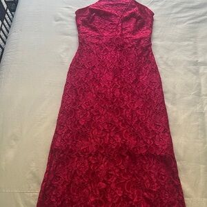 Sam Edelman Hot Pink Lace Halter Dress NWT IN